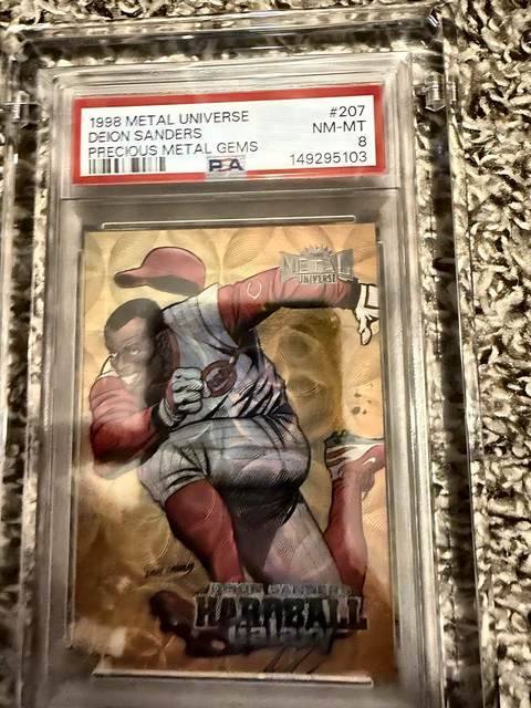 Deion Sanders 1998 Metal Universe - PSA 8