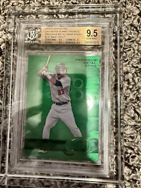 Mike Trout 2013 Fleer Retro / Las Vegas Summit Promos - BGS 9.5