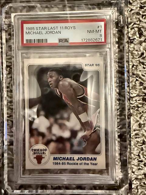Michael Jordan 1985 Star Last 11 ROYs - PSA 8