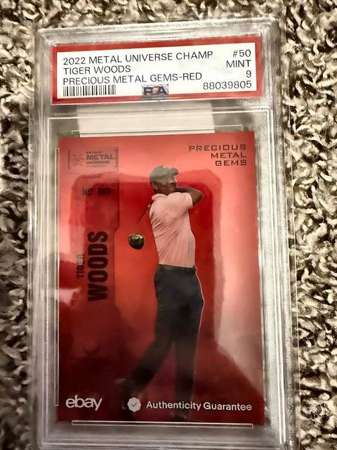 Tiger Woods 2022 Metal Universe Champions - PSA 9