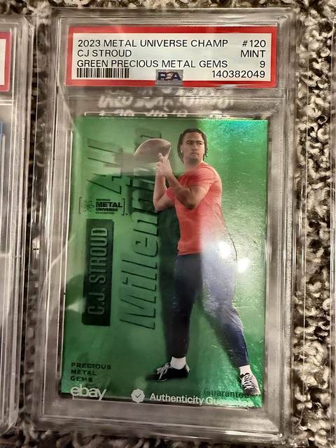 CJ Stroud 2023 Metal Universe Champions - PSA 9