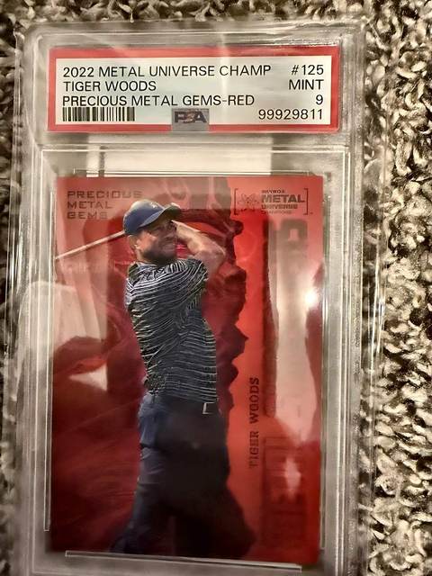 Tiger Woods 2022 Metal Universe Champions - PSA 9