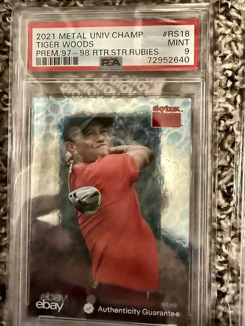 Tiger Woods 2021 Metal Universe Champions - PSA 9