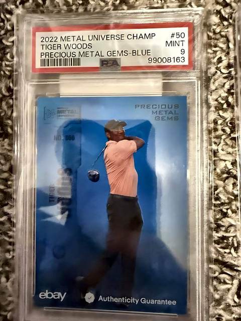 Tiger Woods 2022 Metal Universe Champions - PSA 9