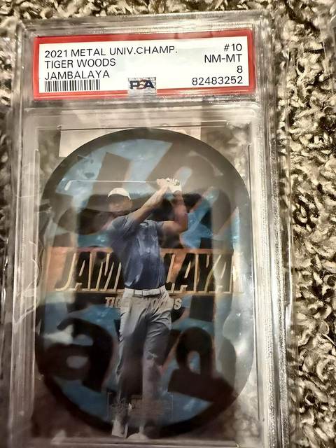 Tiger Woods 2021 Metal Universe Champions - PSA 8