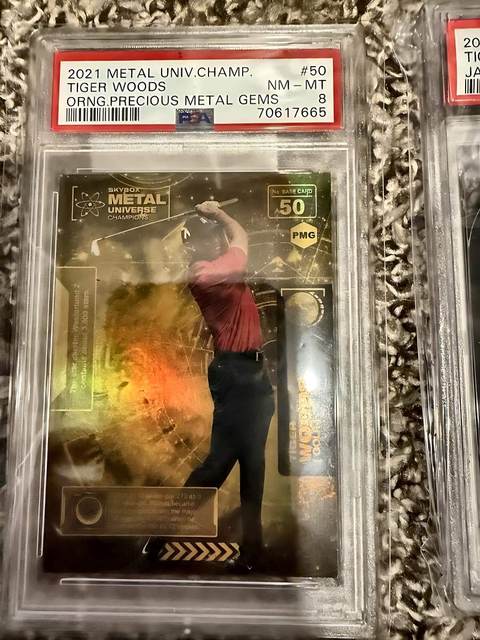 Tiger Woods 2021 Metal Universe Champions - PSA 8