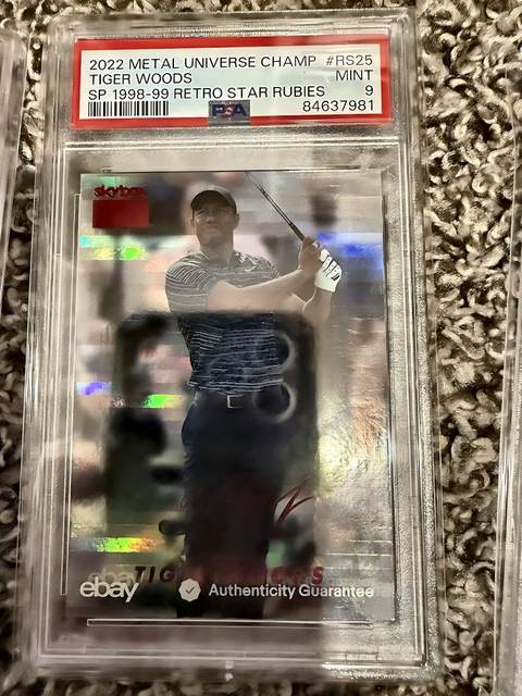 Tiger Woods 2022 Metal Universe Champions - PSA 9