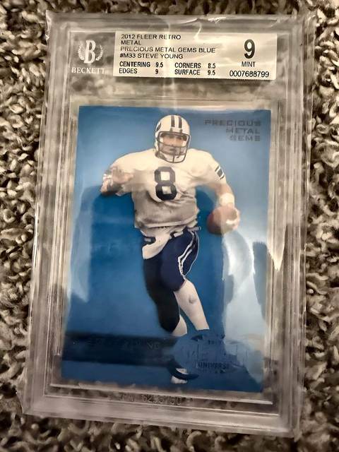 Steve Young 2012 Fleer Retro Metal - BGS 9