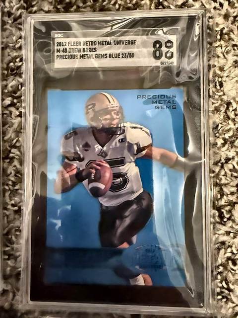 Drew Brees 2012 Fleer Retro Metal Universe - SGC 8