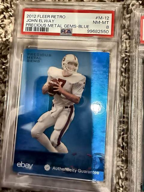 John Elway 2012 Fleer Retro Metal Universe - PSA 8
