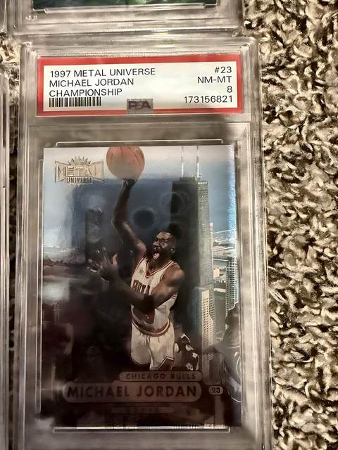 Michael Jordan 1997 Metal Universe Championship - PSA 8