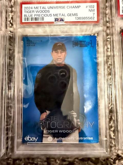 Tiger Woods 2024 Metal Universe Champions - PSA 7