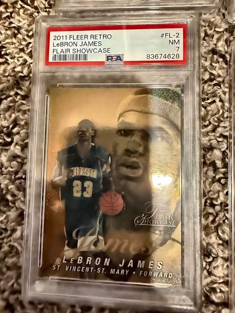 LeBron James 2011 Fleer Retro Flair Showcase - PSA 7